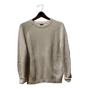 J Crew Off White Mens Cotton Crewneck Sweater Size S Small